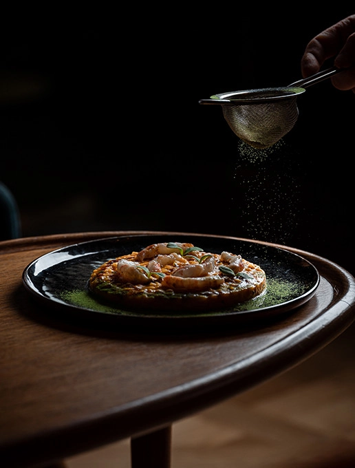 Plato servido en el restaurante Dans le Noir ?